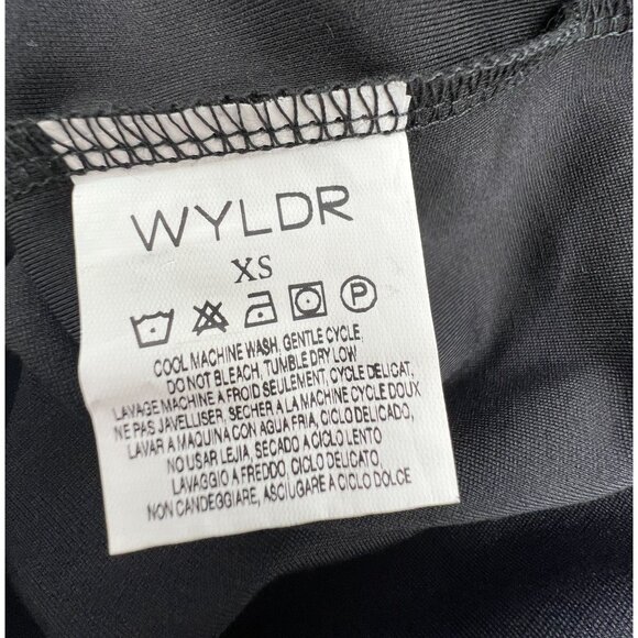 NEW Wyldr Black Off-The-Shoulder Lace Me Up Bodycon Longsleeve Dress - Picture 11 of 14